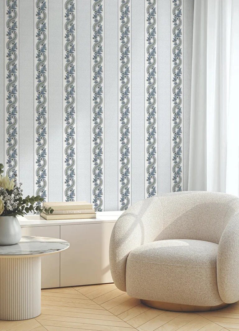Ronald Redding Abbey's Garland Wallpaper - Aqua — Ảnh 4