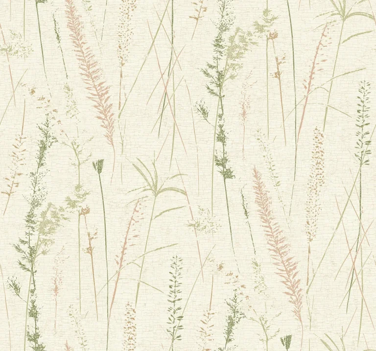 Meadow Splendor Botanical Wallpaper - Salmon — Ảnh 3