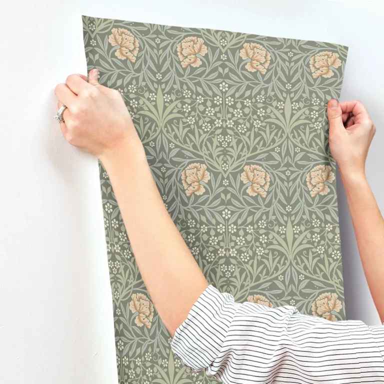 Oxford Union Floral Vines Wallpaper - Grey — Ảnh 3