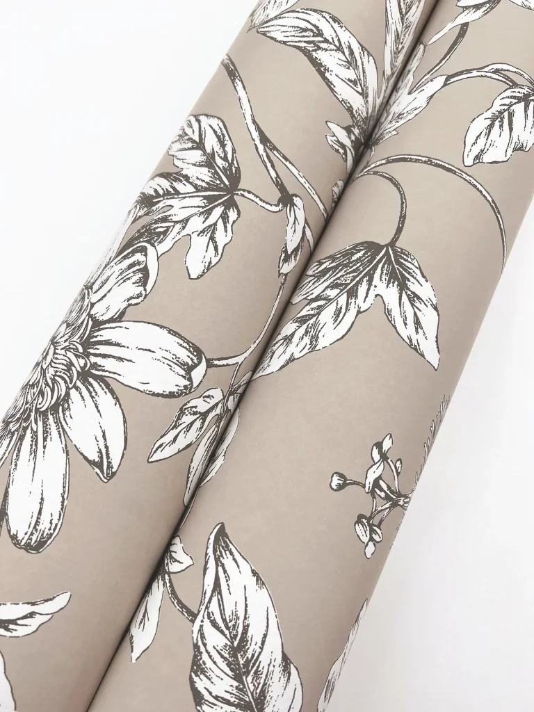 Passion Flower Toile Wallpaper - Linen — Ảnh 4