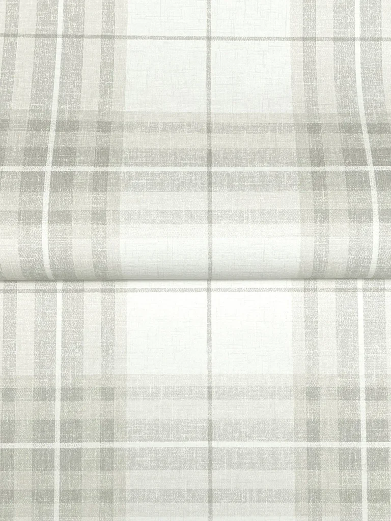 Chesapeake Cabin Check Plaid Wallpaper - Grey — Ảnh 4