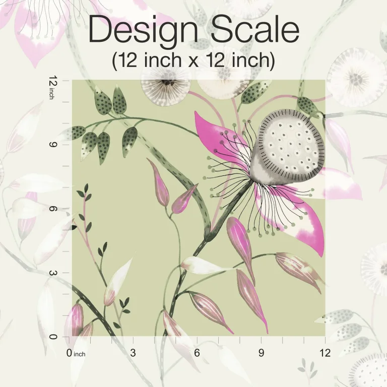 Dream Blossom Wallpaper - Light Green — Ảnh 8