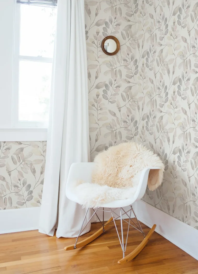 Chesapeake Pinnate Leaves Wallpaper - Blush — Ảnh 4