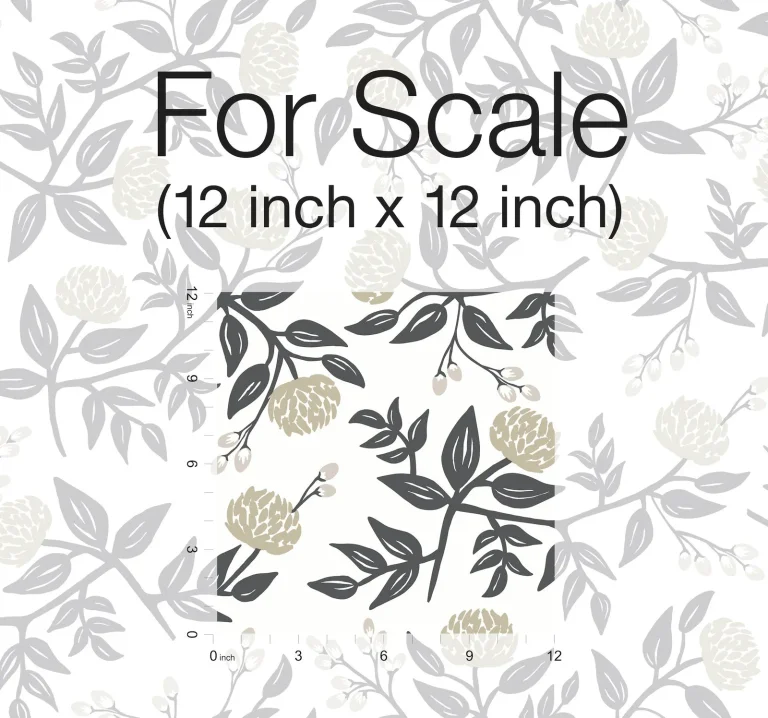 Rifle Paper Co. Peonies Wallpaper - White & Black — Ảnh 5