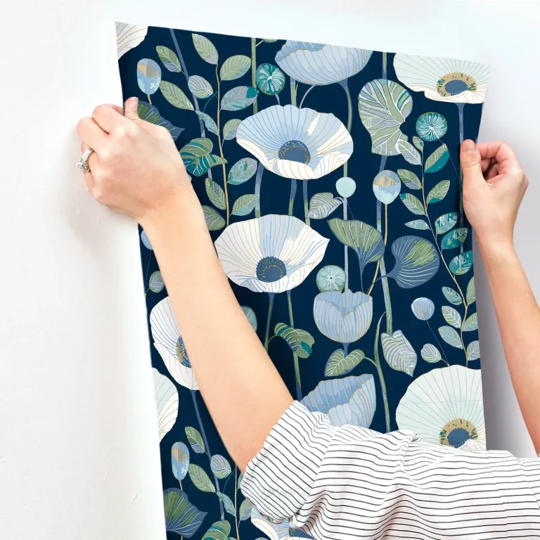 Mindra Floral Trail Wallpaper - Indigo — Ảnh 2