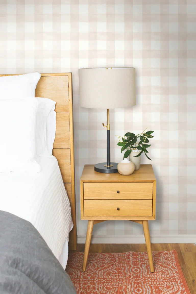 Magnolia Home Watercolor Check Peel and Stick Wallpaper - Ella Rose — Ảnh 2