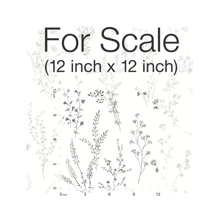 Wildflower Sprigs Wallpaper - Black/White — Ảnh 5