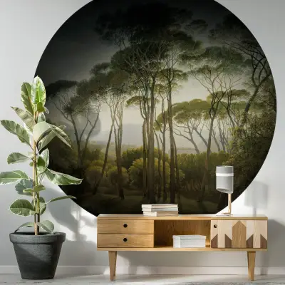 Italian Landscape - Wall Mural 5491 - Round - 144cm diameter