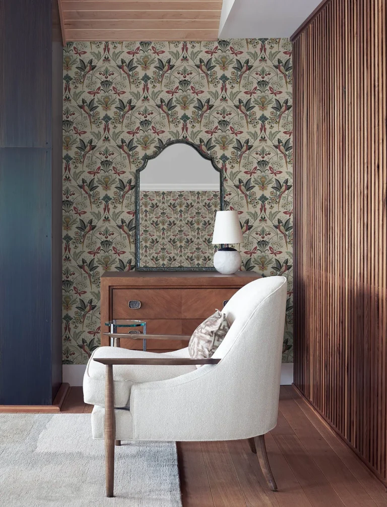 Bernadette Garden Wilderness Wallpaper - Merlot — Ảnh 4