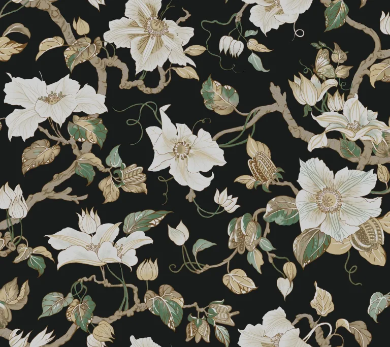 Ronald Redding Marguerite Vine Wallpaper - Black — Ảnh 3