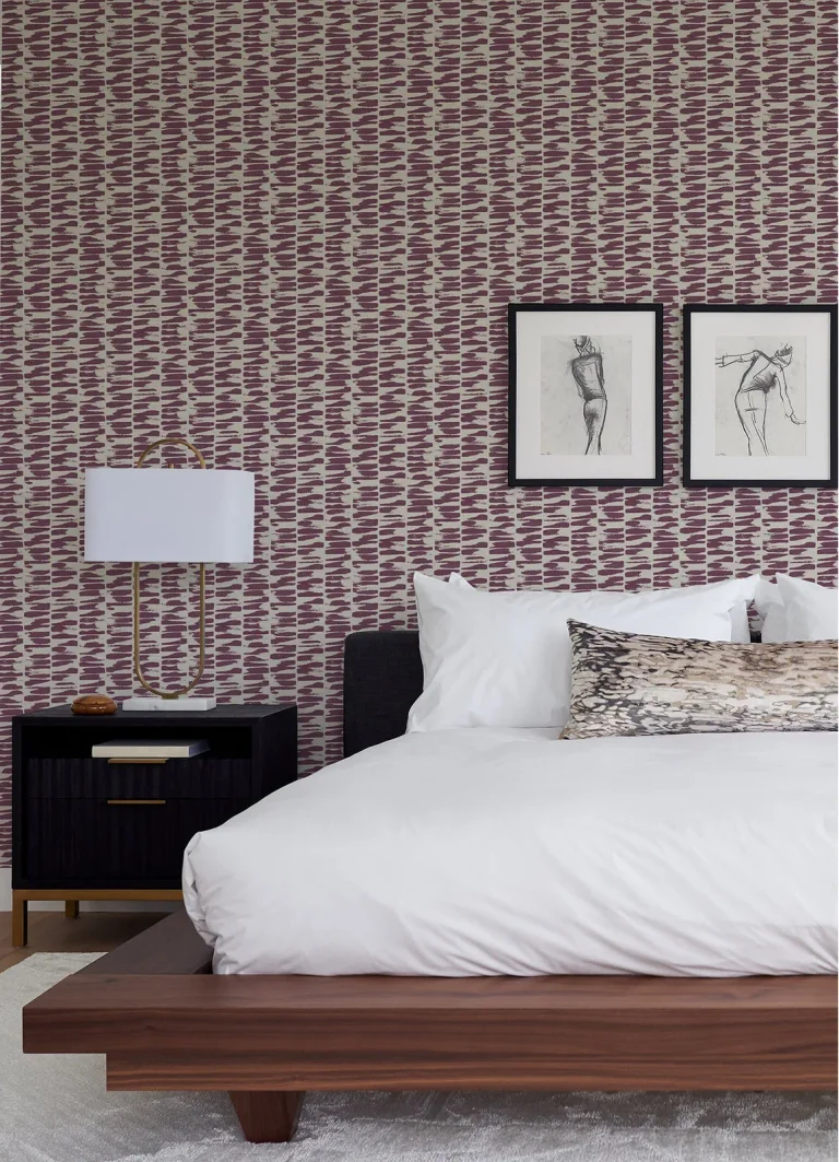 Myrtle Abstract Stripe Wallpaper - Purple — Ảnh 5