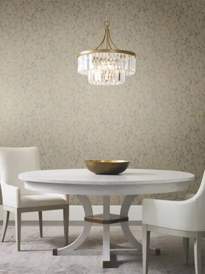 Luminous Branches Wallpaper - Taupe/Silver