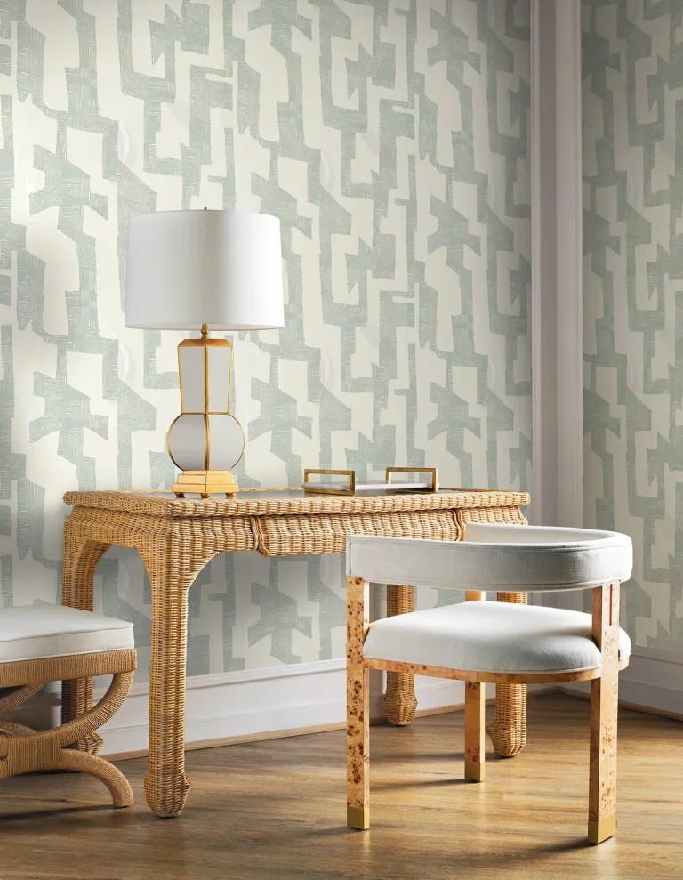 Nikki Chu Tribe Peel and Stick Wallpaper - Jade — Image 4