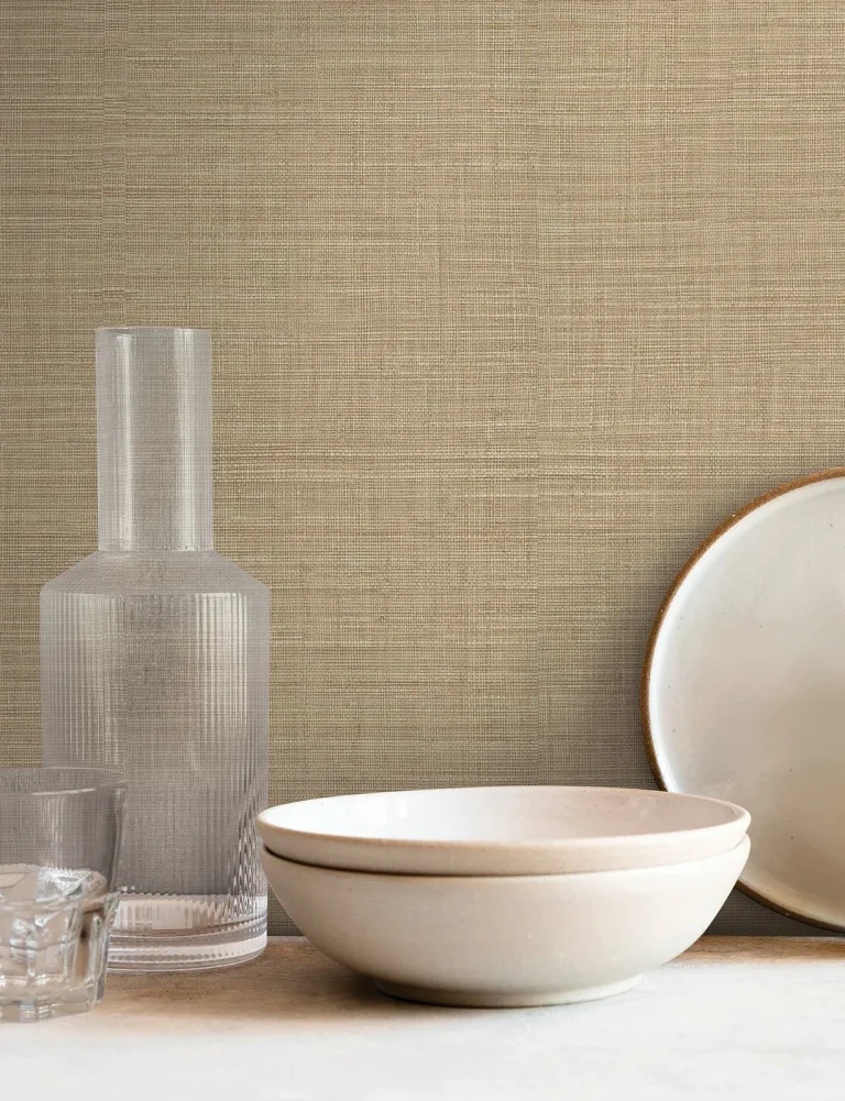 Lotus Silk Wallpaper - Hazelnut — Image 6