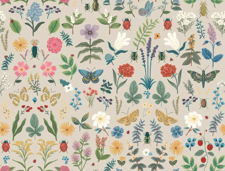 Rifle Paper Co. Curio Peel and Stick Wallpaper - Linen — Ảnh 5