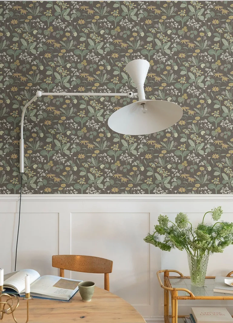 Magdalena Dandelion Wallpaper - Charcoal — Image 2