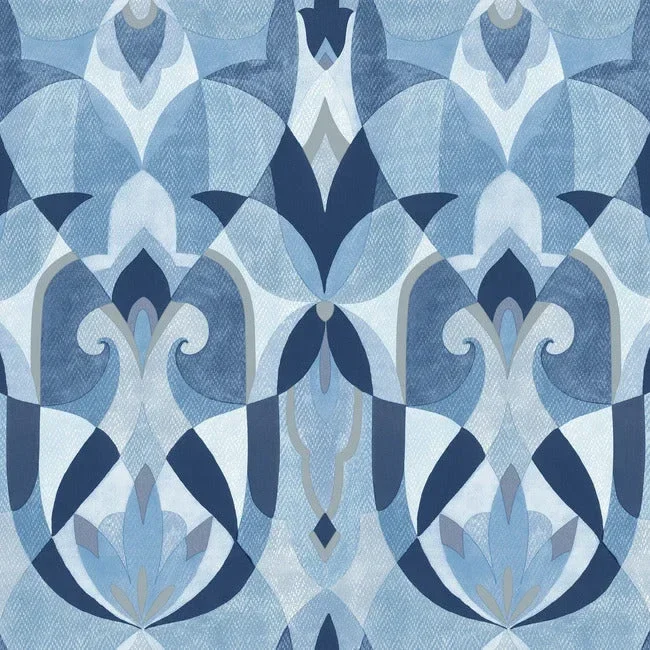 Malta Wallpaper - Blue/Silver — Image 5