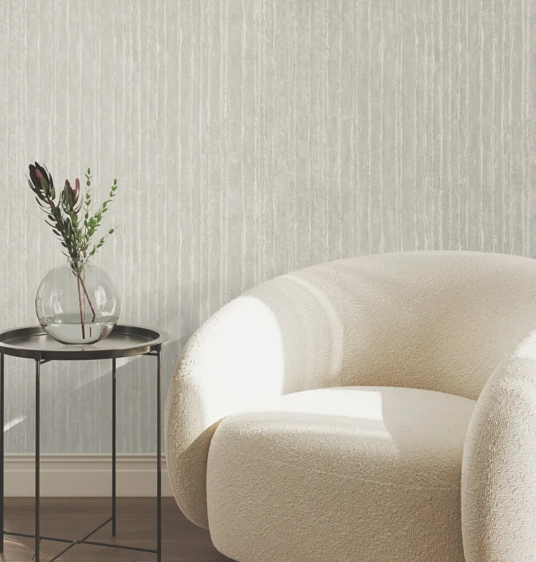 Precious Metal Corrugated Wallpaper - Silver — Ảnh 6