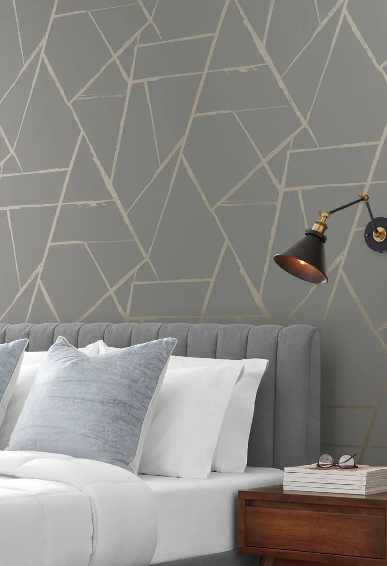 Intersect Wallpaper - Charcoal/Glint — Image 3