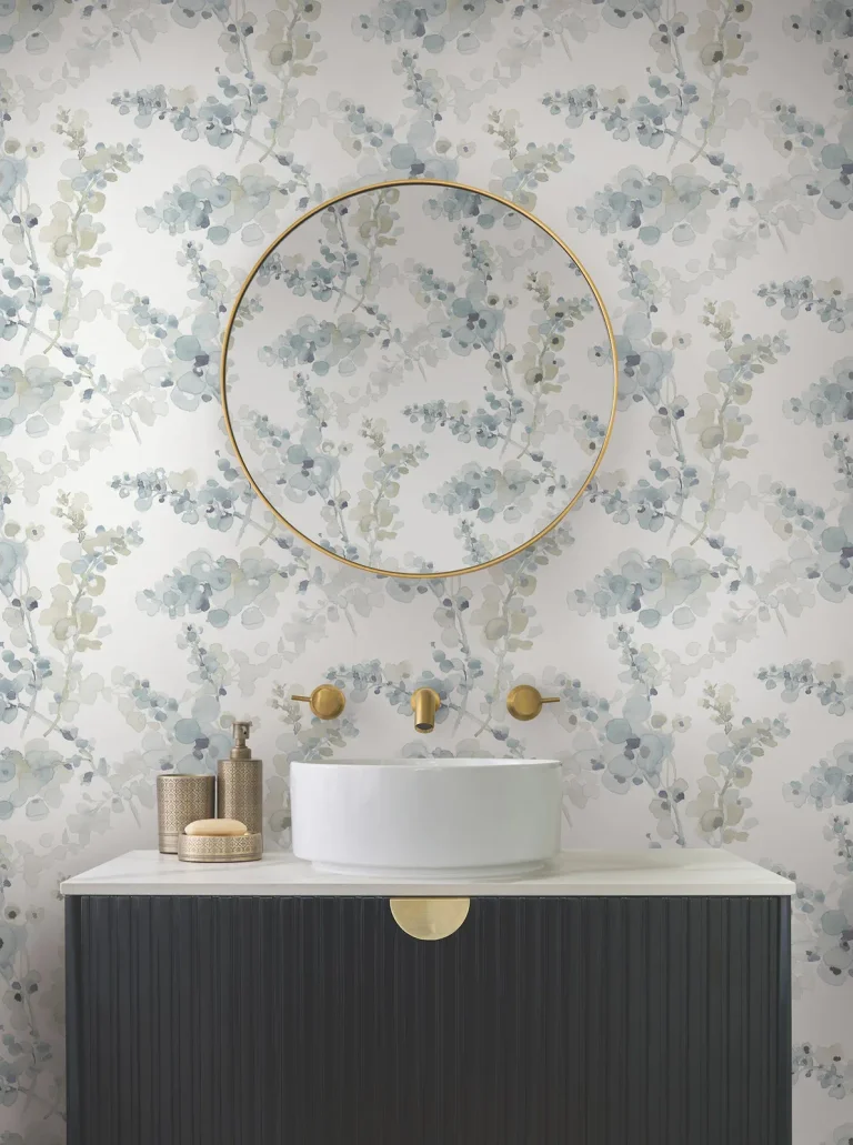 Candice Olson Blossom Fling Peel and Stick Wallpaper - Blue — Ảnh 4