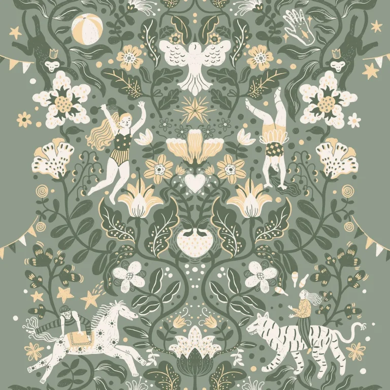 Cirkus Wallpaper - Sea Green — Image 3