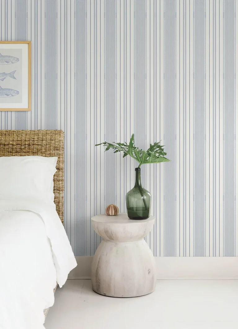 Navarres Stripe Wallpaper - Blue — Ảnh 5
