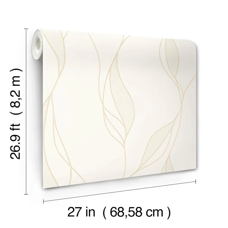 Ronald Redding Society Hill Abstract Leaf Wallpaper - White — Ảnh 6