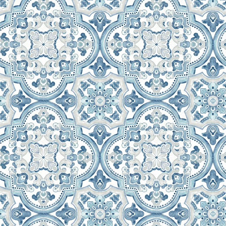 Chesapeake Concord Medallion Wallpaper - Blue — Ảnh 2
