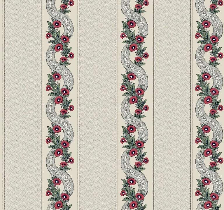 Ronald Redding Abbey's Garland Wallpaper - Ruby — Image 5
