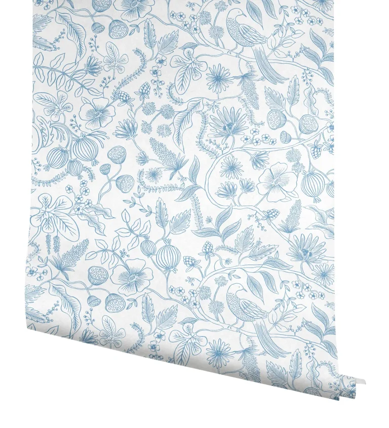 Rifle Paper Co. Aviary Peel and Stick Wallpaper - Royal Blue — Ảnh 6