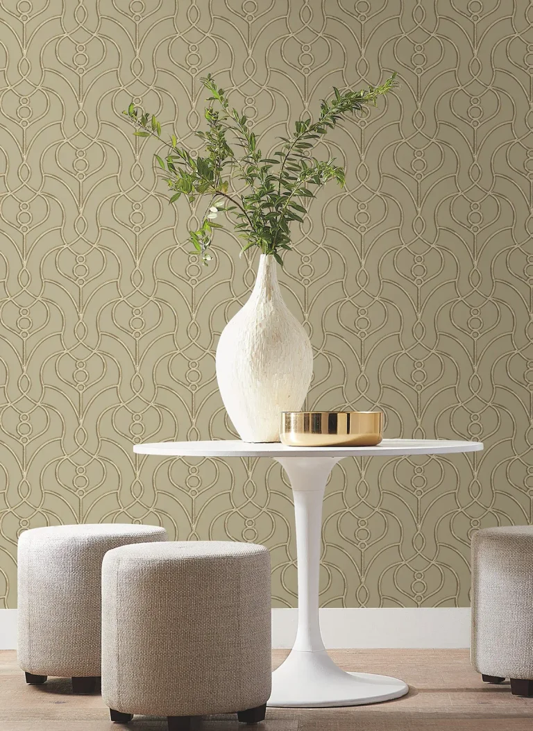 Candice Olson Divine Trellis Wallpaper - Taupe — Image 3
