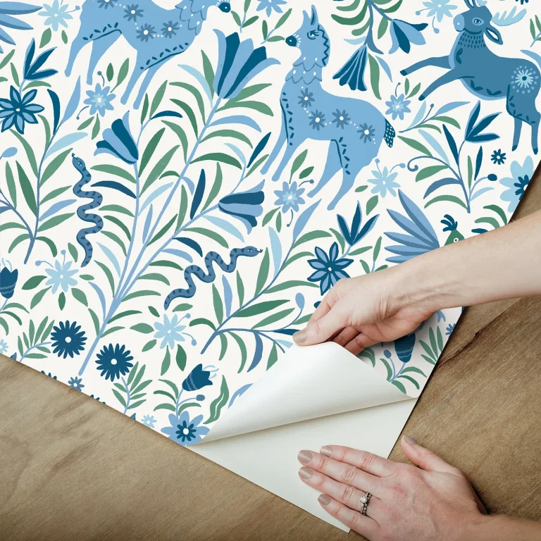 Whimsical Creatures Peel and Stick Wallpaper - Blue — Image 8