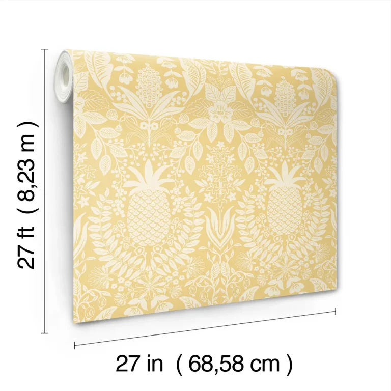 Rifle Paper Co. Pineapple Damask Wallpaper - Yellow — Ảnh 4