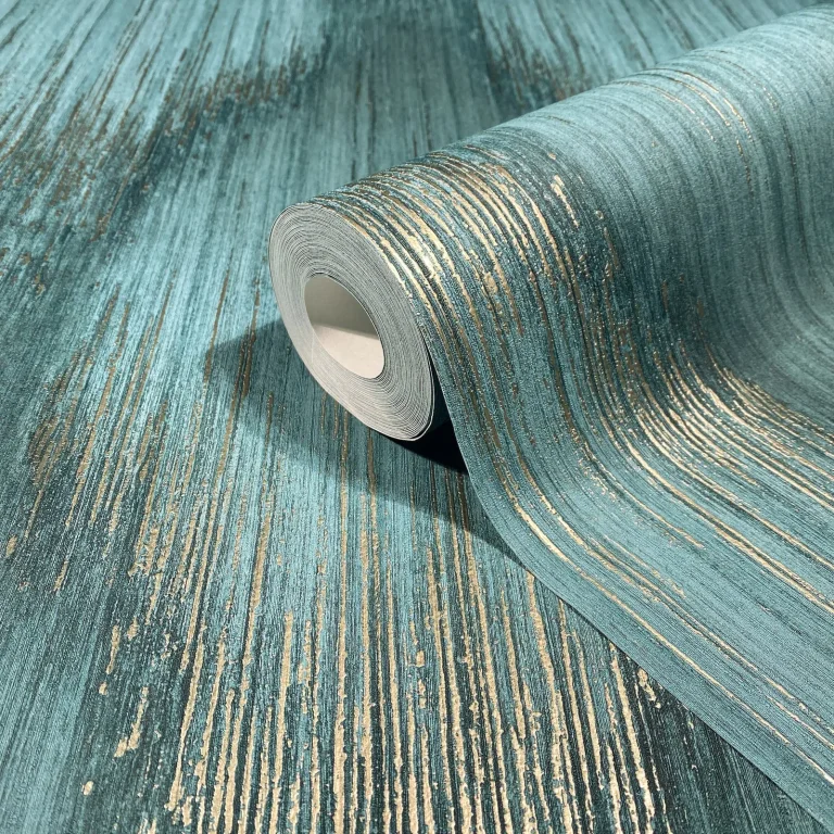 Starfall Metallic Ikat Wallpaper - Teal — Ảnh 5