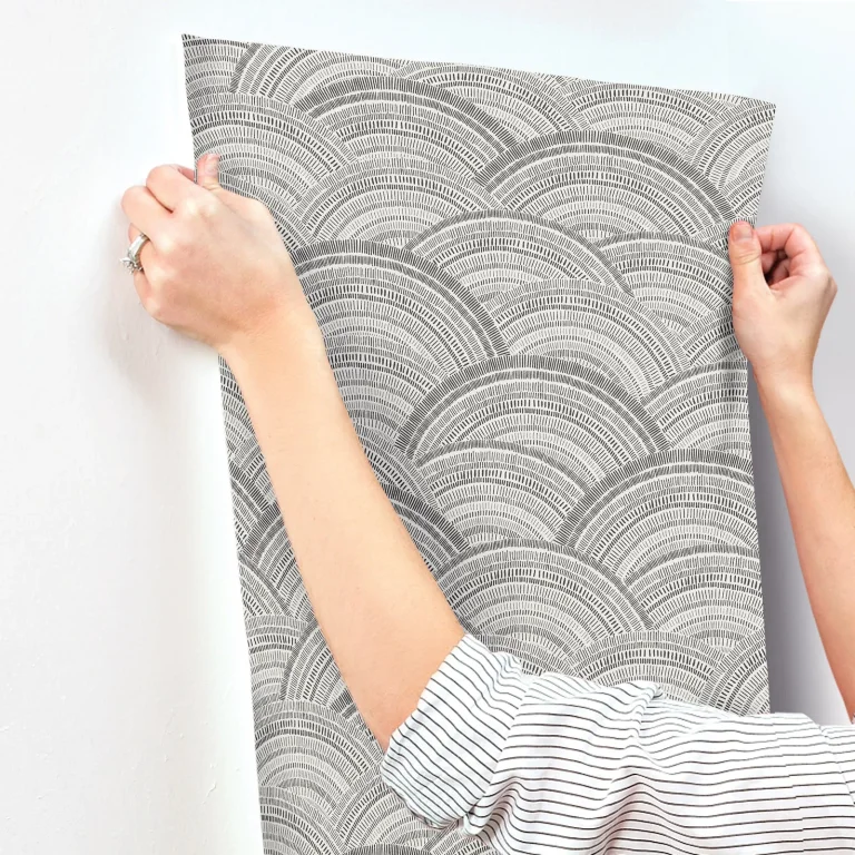 Encircle Geometric Wallpaper - Black — Ảnh 3