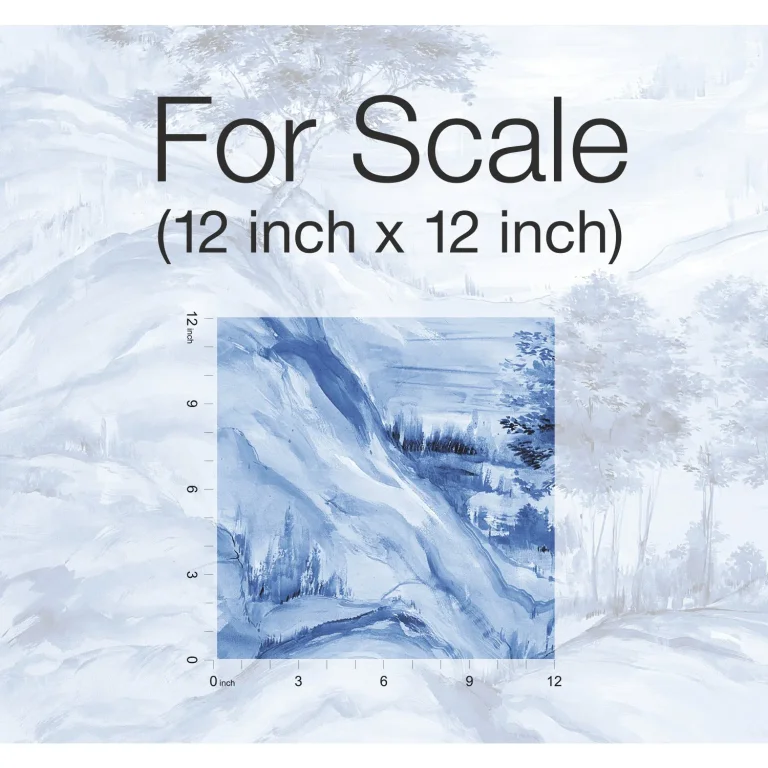 Ronald Redding Misty Mountain Wall Mural - Blue — Ảnh 2