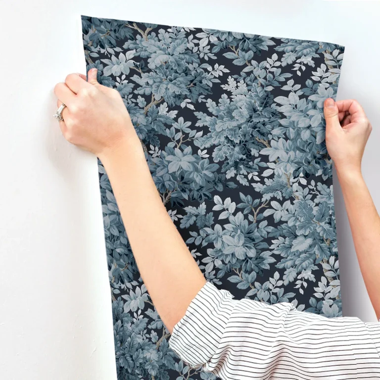 Greenwood Deciduous Wallpaper - Dark Blue — Ảnh 3