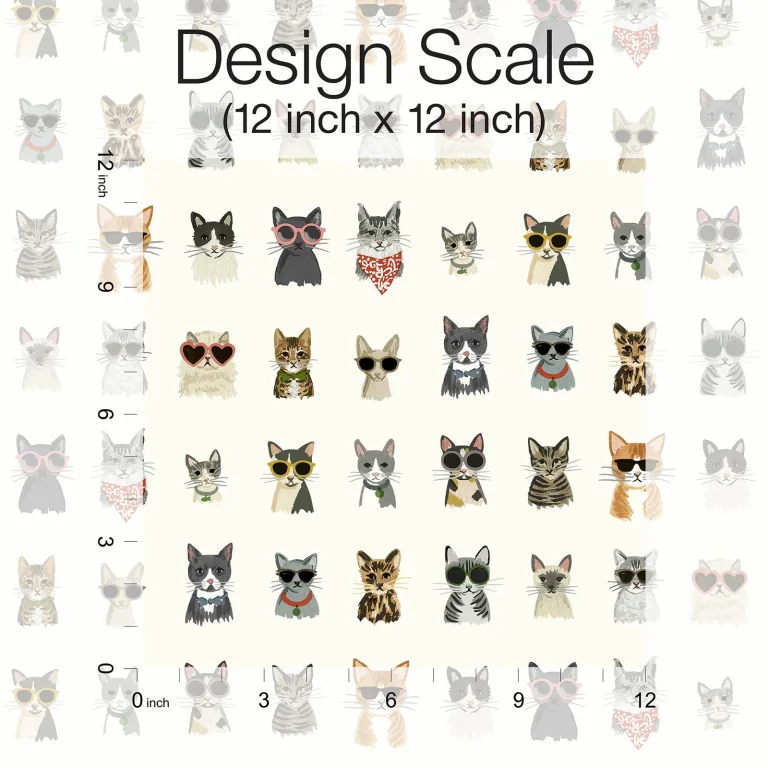 Rifle Paper Co. Cool Cats Peel and Stick Wallpaper - Multi White — Image 4