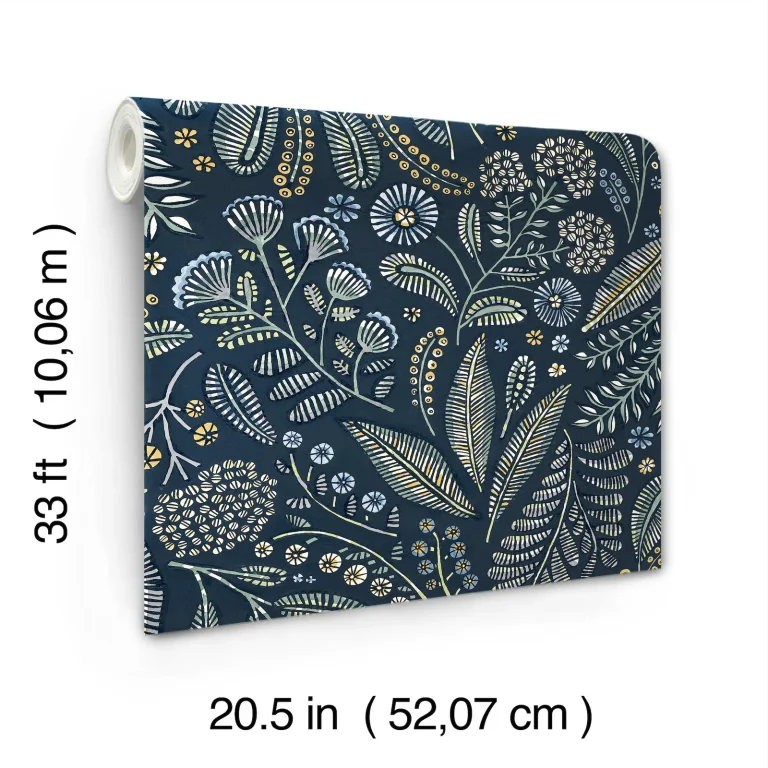 Briar Floral Wallpaper - Navy — Ảnh 6