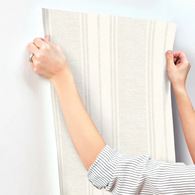 Chesapeake Maddox Flannel Stripe Wallpaper - Light Grey — Ảnh 5