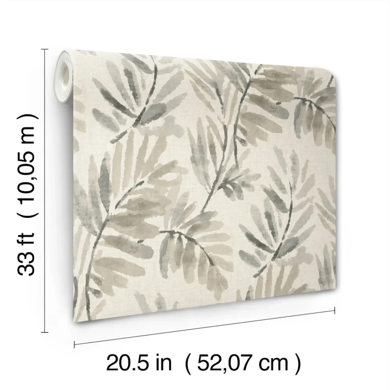Serenade Ferns Wallpaper - Grey — Ảnh 3
