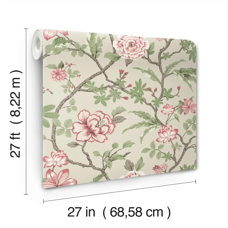 Ronald Redding Courtyard Botanical Wallpaper - Pink — Ảnh 6