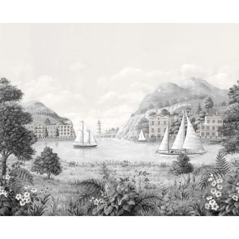 Safe Harbor Wall Mural - Neutral/Grey — Ảnh 3