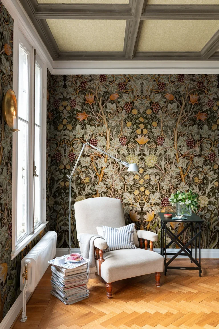 Vine Embroidery Wall Mural - Green — Ảnh 2