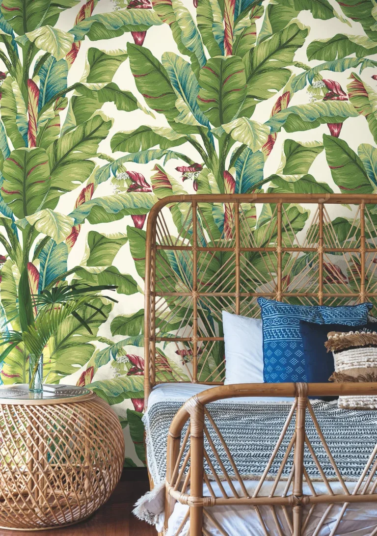 Banana Leaf Wallpaper - White/Primary — Ảnh 2