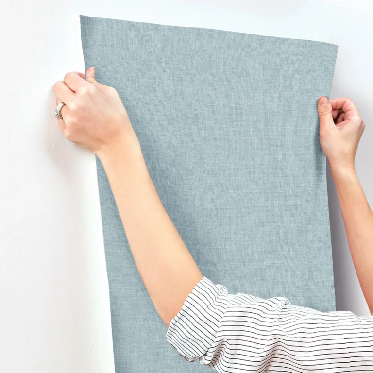 Alba Open Weave Wallpaper - Sky Blue — Ảnh 2