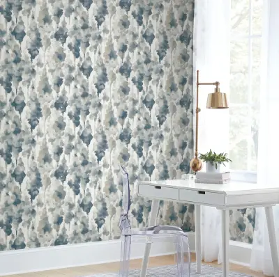 Candice Olson Mirage Peel and Stick Wallpaper - Navy