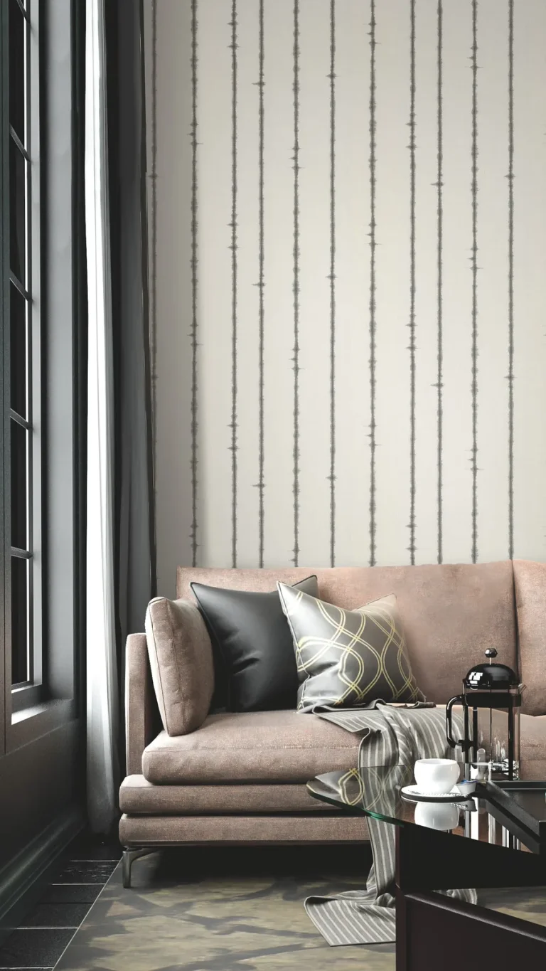Batik Stripe Wallpaper - Granite — Ảnh 3
