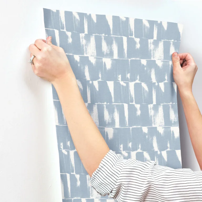 Bancroft Artistic Stripe Wallpaper - Blue — Ảnh 2