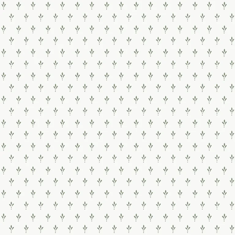 Magnolia Home Charm Wallpaper - Green On White — Ảnh 2